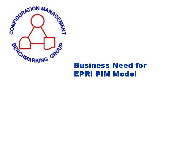 Business Need for EPRI PIM Model 