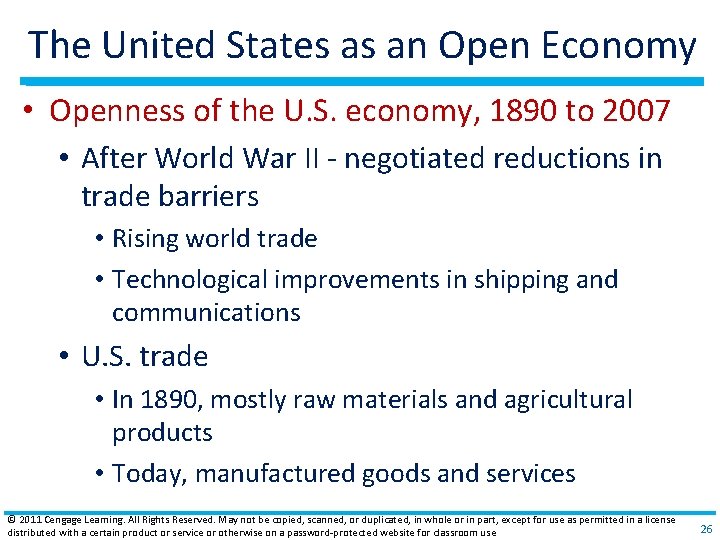 The United States as an Open Economy • Openness of the U. S. economy,