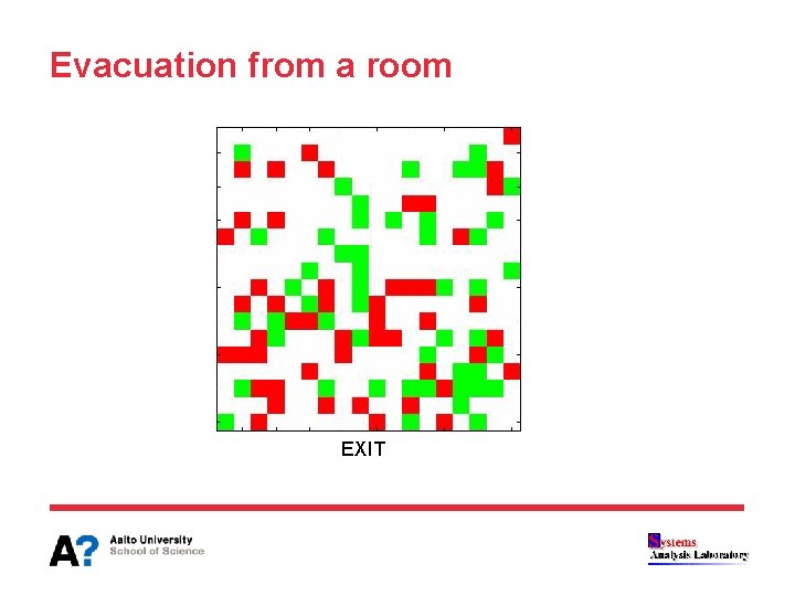 Evacuation from a room EXIT Evacuation from a room EXIT