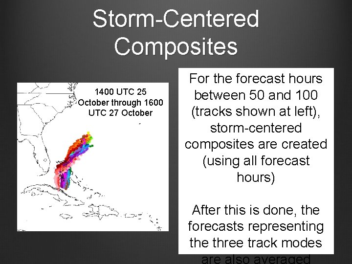 Storm-Centered Composites 1400 UTC 25 October through 1600 UTC 27 October For the forecast Storm-Centered Composites 1400 UTC 25 October through 1600 UTC 27 October For the forecast