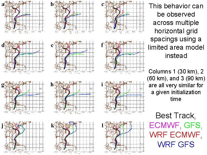 This behavior can be observed across multiple horizontal grid spacings using a limited area This behavior can be observed across multiple horizontal grid spacings using a limited area