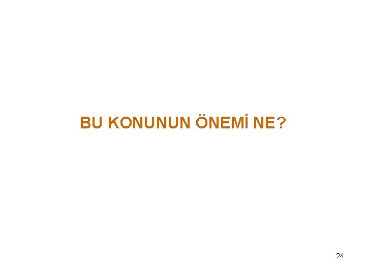 BU KONUNUN ÖNEMİ NE? 24 BU KONUNUN ÖNEMİ NE? 24