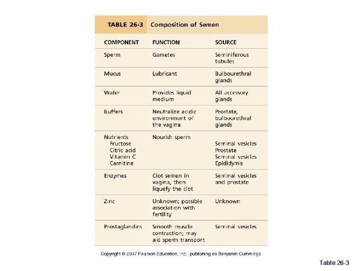 Table 26 -3 