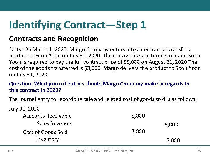 Identifying Contract—Step 1 Contracts and Recognition Facts: On March 1, 2020, Margo Company enters