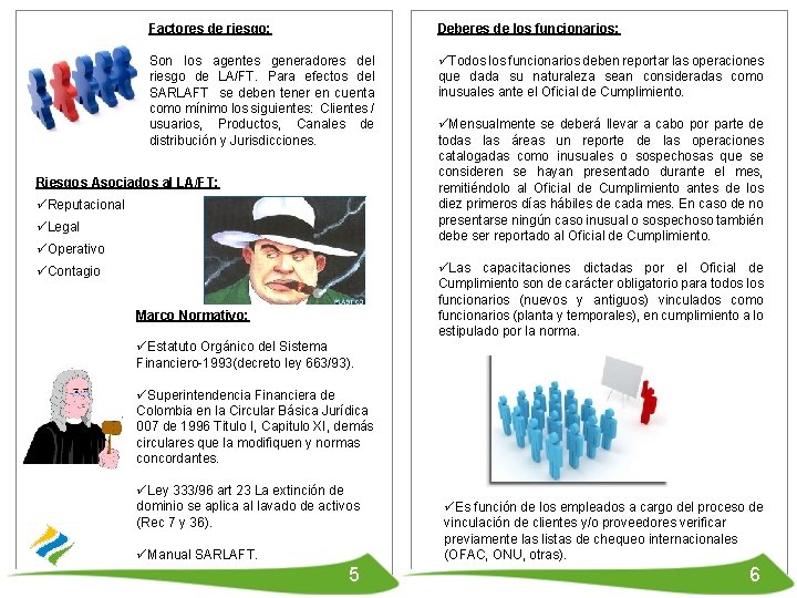 Factores de riesgo: Deberes de los funcionarios: Son los agentes generadores del riesgo de