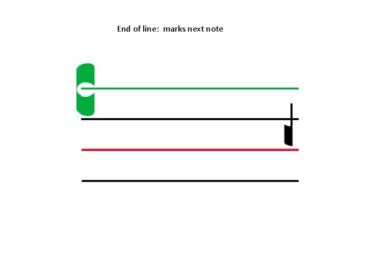 End of line: marks next note End of line: marks next note