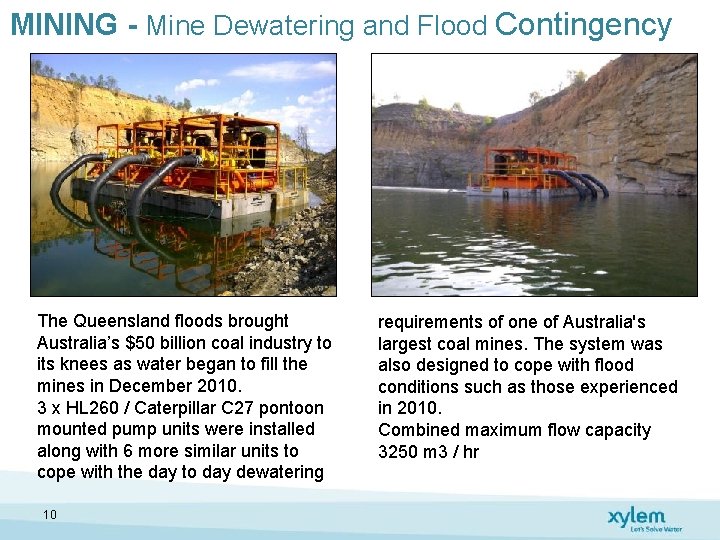 MINING - Mine Dewatering and Flood Contingency The Queensland floods brought Australia’s $50 billion MINING - Mine Dewatering and Flood Contingency The Queensland floods brought Australia’s $50 billion