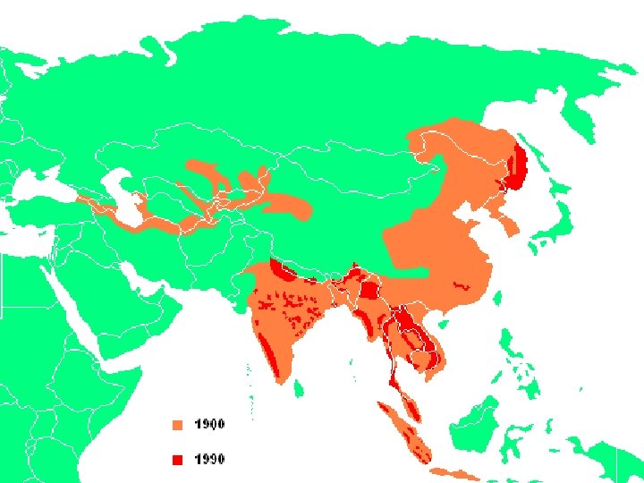 RASPROSTRANJENOST Tigar živi od Indije na istoku do Kine i Jugoistočne Azije, a prema