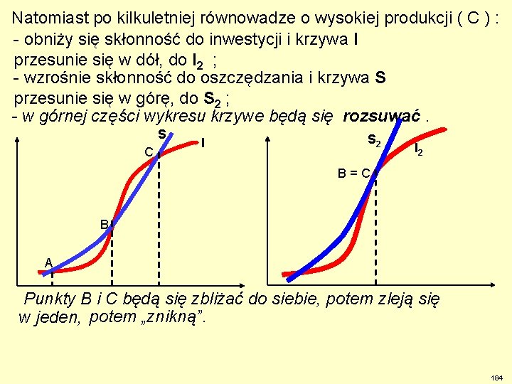 Natomiast po kilkuletniej równowadze o wysokiej produkcji ( C ) : - obniży się Natomiast po kilkuletniej równowadze o wysokiej produkcji ( C ) : - obniży się