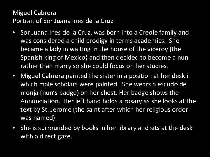 Miguel Cabrera Portrait of Sor Juana Ines de la Cruz • Sor Juana Ines