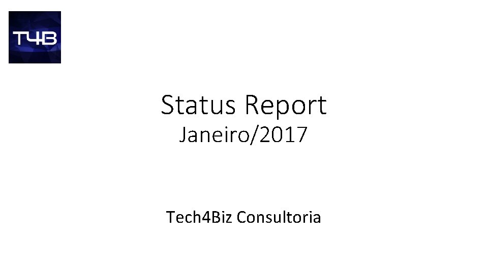 Status Report Janeiro/2017 Tech 4 Biz Consultoria 