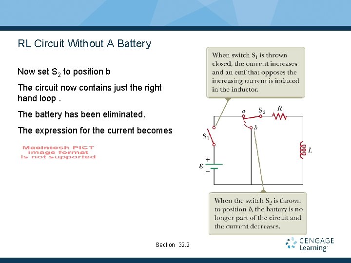 RL Circuit Without A Battery Now set S 2 to position b The circuit
