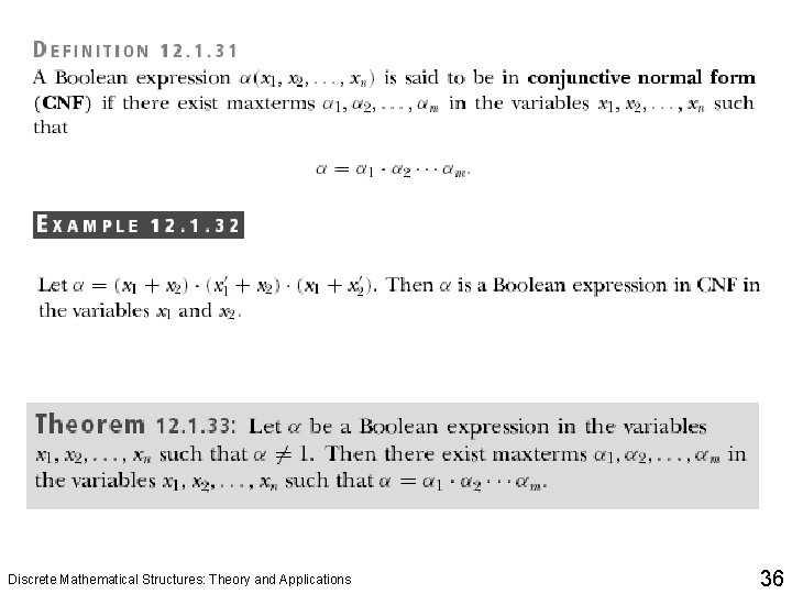 Discrete Mathematical Structures: Theory and Applications 36 