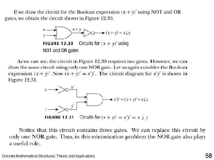 Discrete Mathematical Structures: Theory and Applications 58 