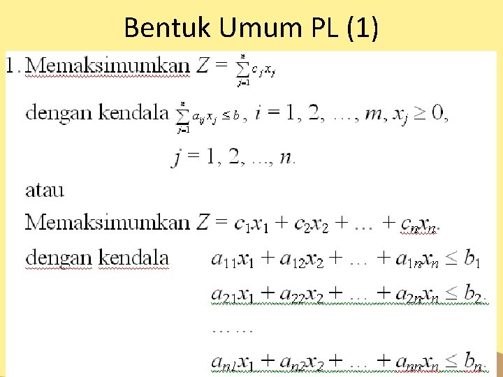 Bentuk Umum PL (1) 