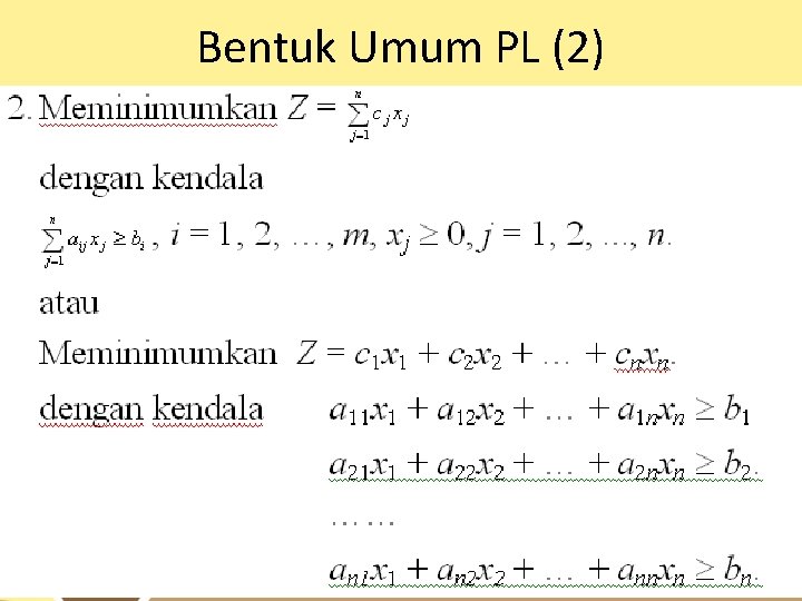 Bentuk Umum PL (2) 