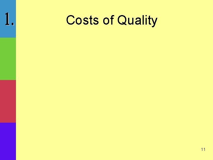 Costs of Quality 11 