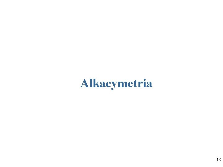 Alkacymetria 18 