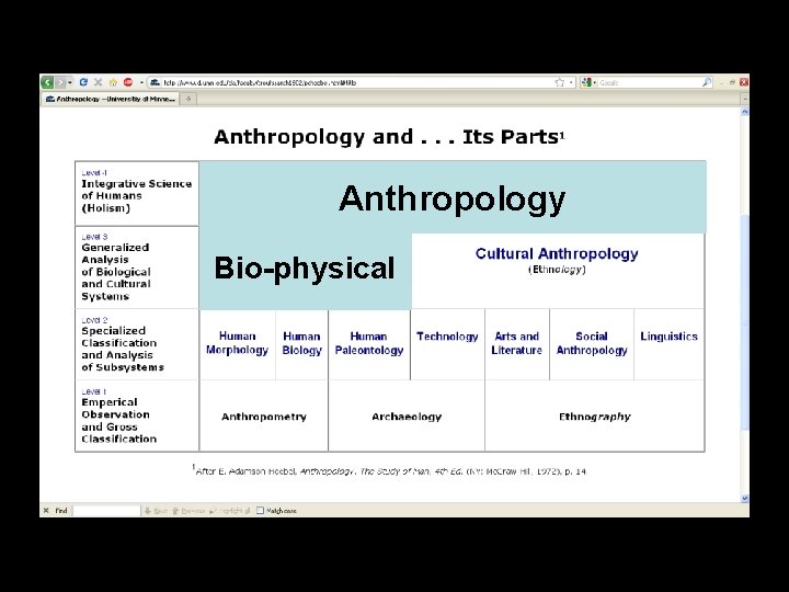 Anthropology Bio-physical | 