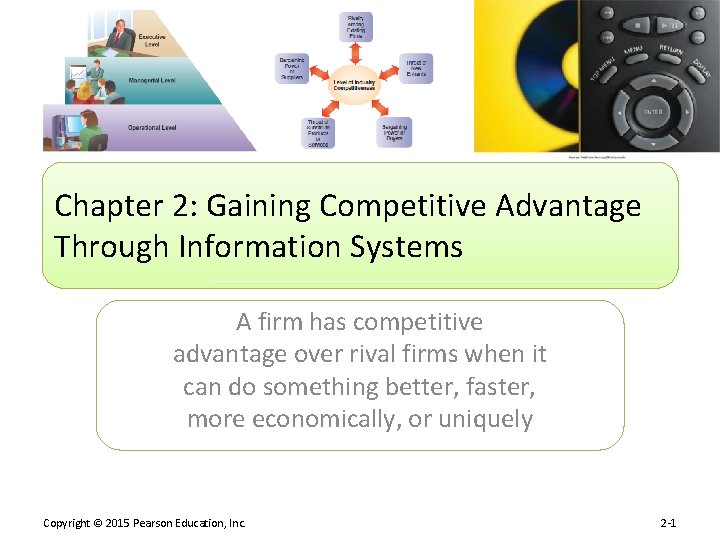 Chapter 2: Gaining Competitive Advantage Through Information Systems A firm has competitive advantage over