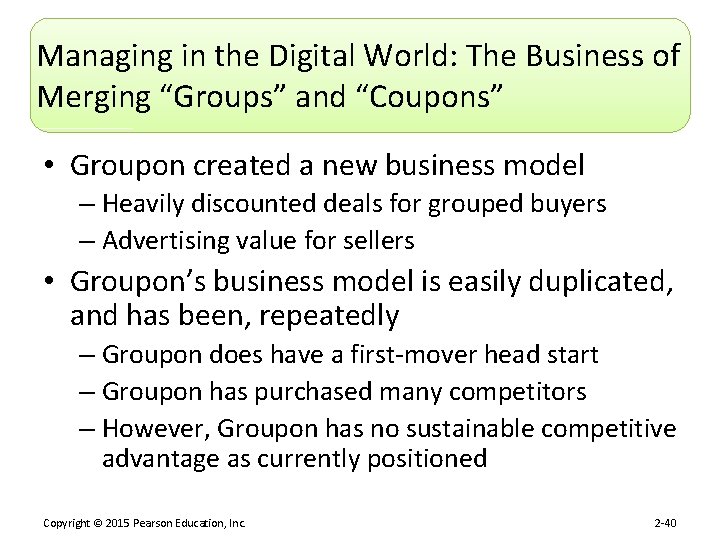 Managing in the Digital World: The Business of Merging “Groups” and “Coupons” • Groupon