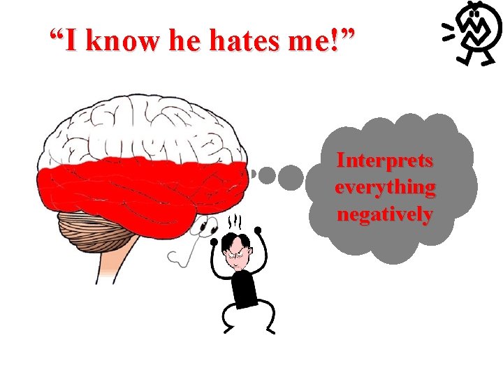 “I know he hates me!” Interprets everything negatively © Crown copyright 2005 