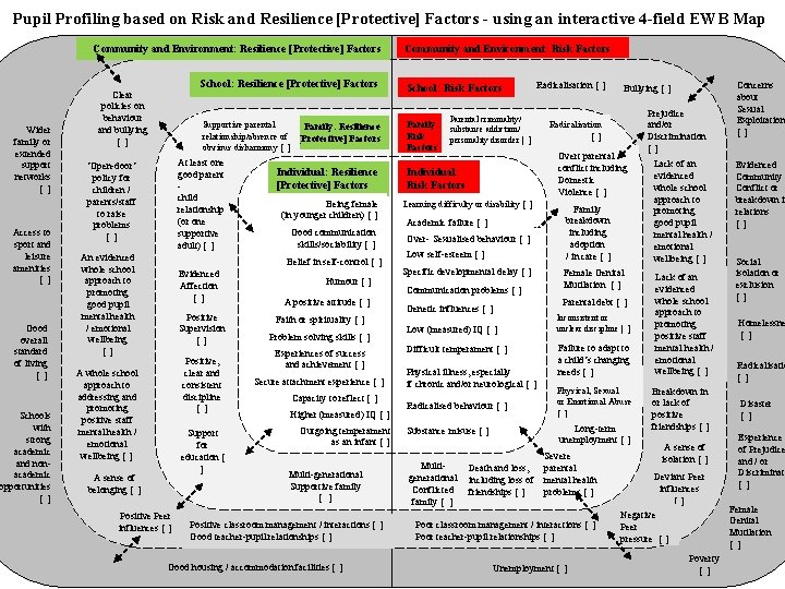 Pupil Profiling based on Risk and Resilience [Protective] Factors - using an interactive 4