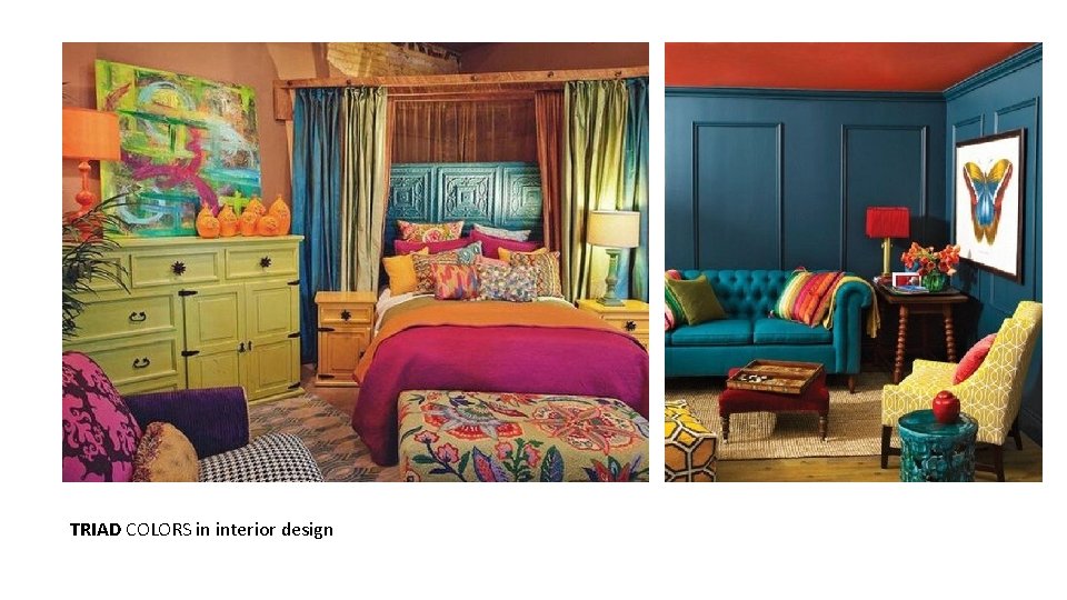 TRIAD COLORS in interior design 