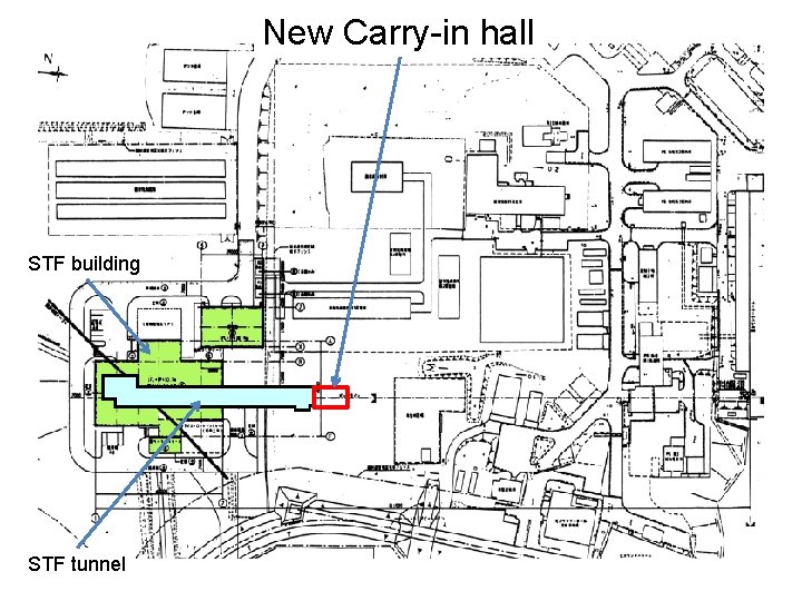 新搬入口の場所 New Carry-in hall STF building STF tunnel 