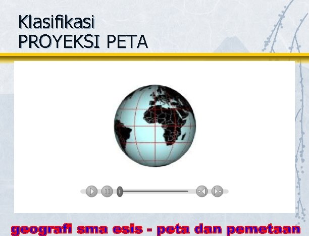 Klasifikasi PROYEKSI PETA 