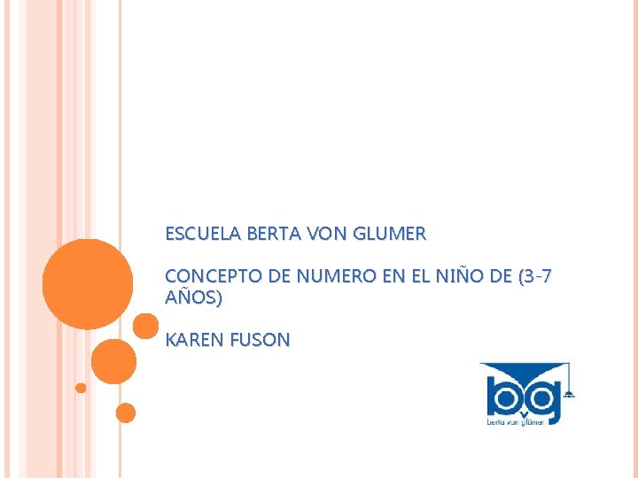 ESCUELA BERTA VON GLUMER CONCEPTO DE NUMERO EN
