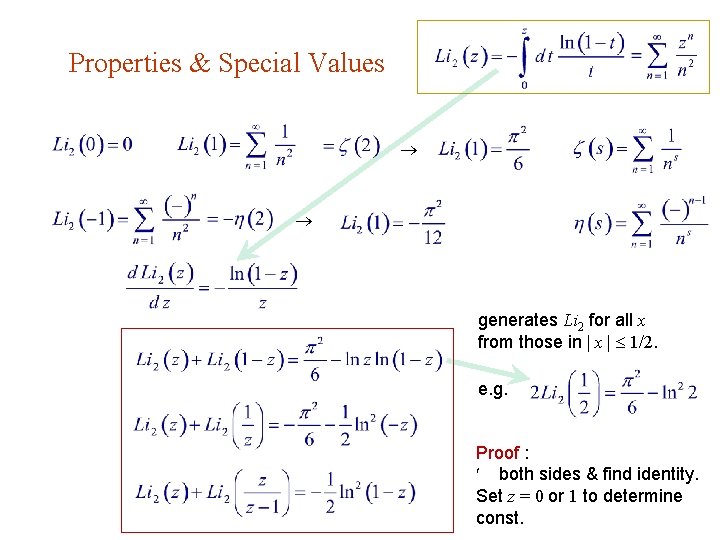 Properties & Special Values generates Li 2 for all x from those in |