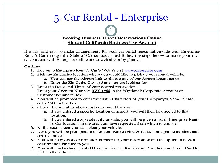 5. Car Rental - Enterprise 31 