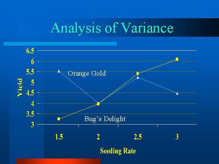Analysis of Variance Orange Gold Bug’s Delight 
