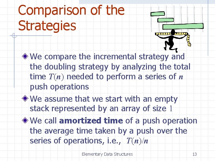 Comparison of the Strategies We compare the incremental strategy and the doubling strategy by