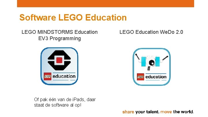 Software LEGO Education LEGO MINDSTORMS Education EV 3 Programming Of pak één van de