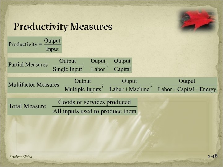 Productivity Measures Student Slides 2 -48 