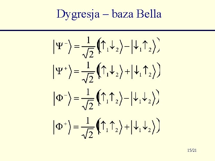 Dygresja – baza Bella 15/21 