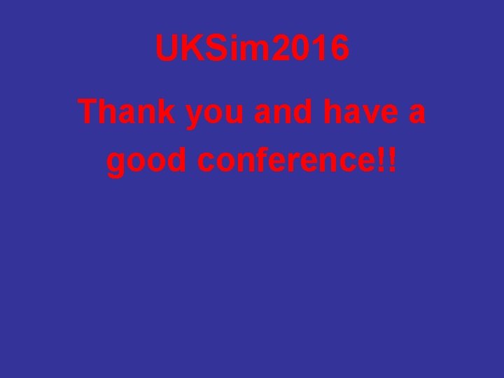 Uksim 2016 18 Th International Conference On Modelling
