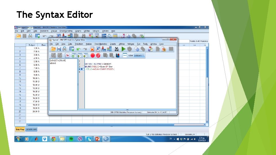 The Syntax Editor 