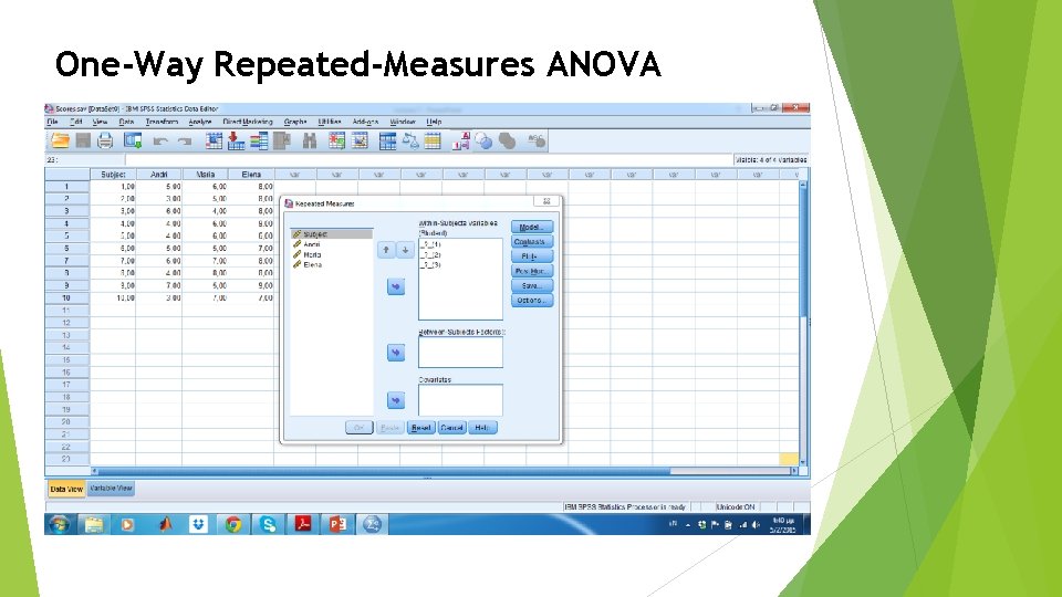 One-Way Repeated-Measures ANOVA 