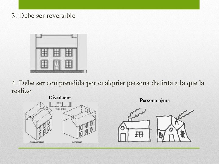 3. Debe ser reversible 4. Debe ser comprendida por cualquier persona distinta a la 3. Debe ser reversible 4. Debe ser comprendida por cualquier persona distinta a la