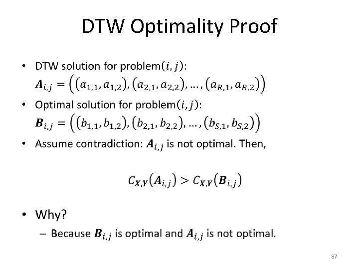 DTW Optimality Proof • 87 