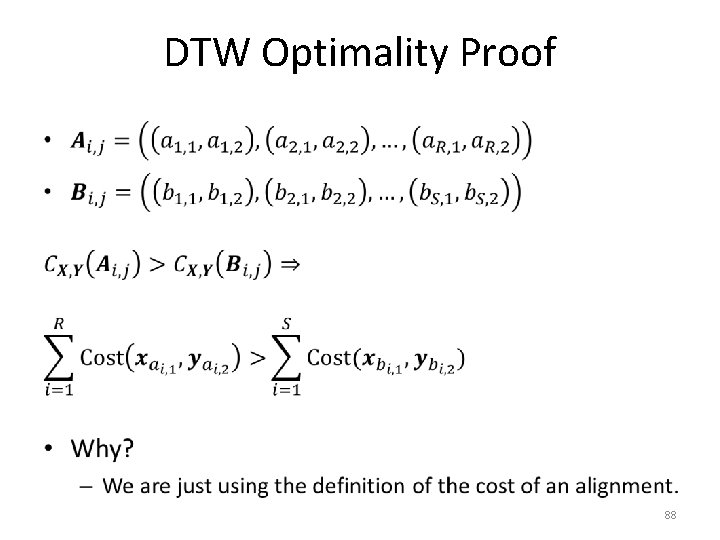 DTW Optimality Proof • 88 