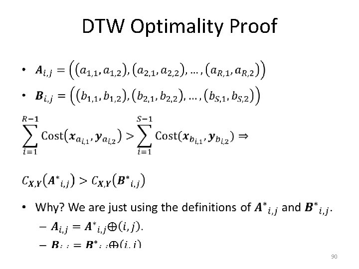 DTW Optimality Proof • 90 