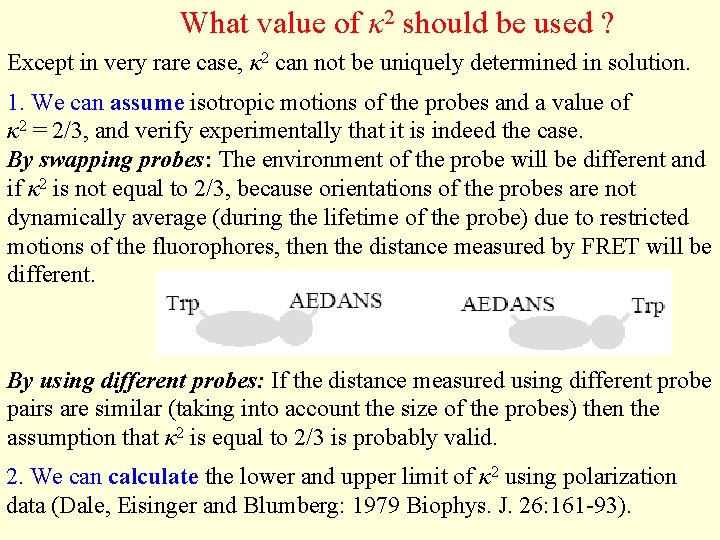 What value of κ 2 should be used ? Except in very rare case,