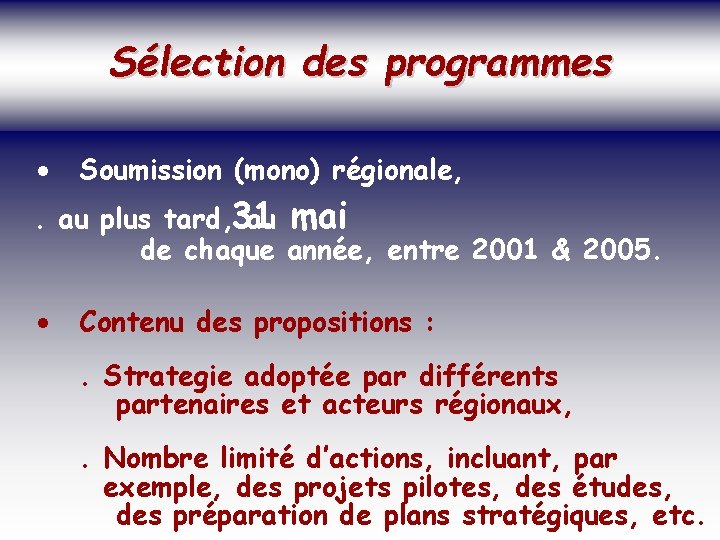 SOCIETE DE LA CONNAISSANCE Sélection des programmes Jean-Marie ROUSSEAU PARIS - REPERES 3/06/2002 ·