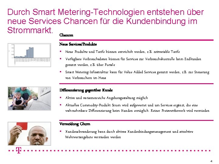 Durch Smart Metering-Technologien entstehen über neue Services Chancen für die Kundenbindung im Strommarkt. Chancen Durch Smart Metering-Technologien entstehen über neue Services Chancen für die Kundenbindung im Strommarkt. Chancen