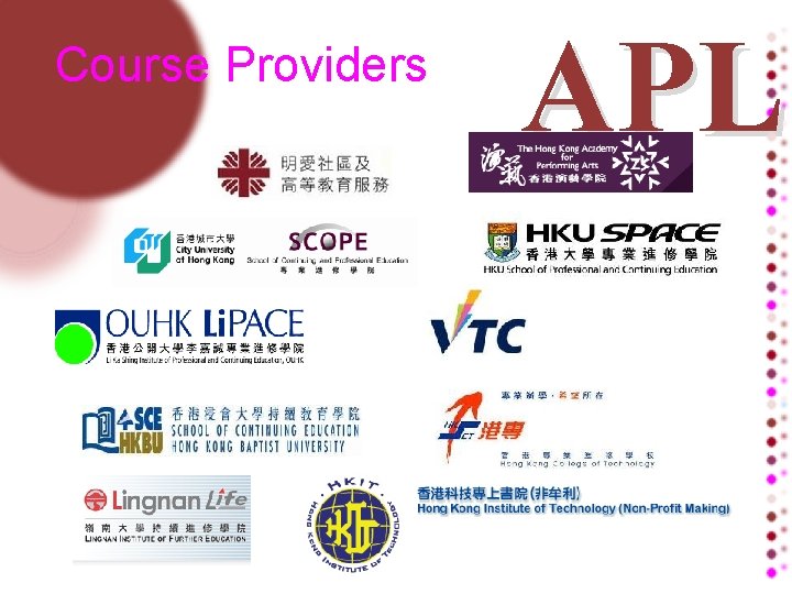 Course Providers APL 