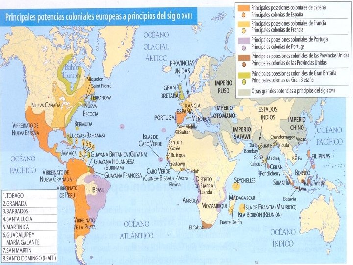 IMPERIOS COLONIALES DEL SIGLO XVIII 